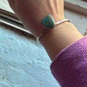 Native American sterling silver turquoise bracelet